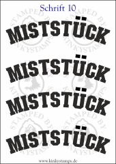 Temporäres Klebetattoo „Miststück“