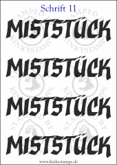 Temporäres Klebetattoo „Miststück“
