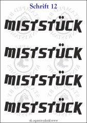 Temporäres Klebetattoo „Miststück“