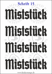 Temporäres Klebetattoo „Miststück“