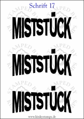 Temporäres Klebetattoo „Miststück“