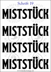 Temporäres Klebetattoo „Miststück“