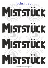 Temporäres Klebetattoo „Miststück“