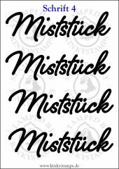 Temporäres Klebetattoo „Miststück“