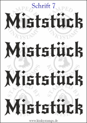 Temporäres Klebetattoo „Miststück“