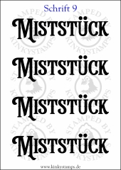 Temporäres Klebetattoo „Miststück“