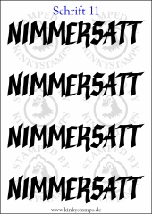 Temporäres Klebetattoo „Nimmersatt“