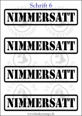 Temporäres Klebetattoo „Nimmersatt“