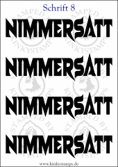 Temporäres Klebetattoo „Nimmersatt“