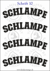 Temporäres Klebetattoo „Schlampe“