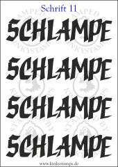 Temporäres Klebetattoo „Schlampe“