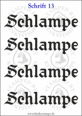 Temporäres Klebetattoo „Schlampe“