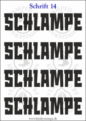 Temporäres Klebetattoo „Schlampe“