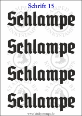 Temporäres Klebetattoo „Schlampe“