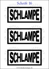 Temporäres Klebetattoo „Schlampe“