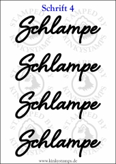 Temporäres Klebetattoo „Schlampe“