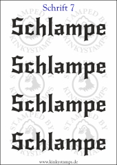Temporäres Klebetattoo „Schlampe“