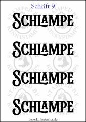 Temporäres Klebetattoo „Schlampe“