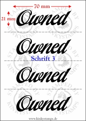 Temporäres Klebetattoo – „Owned“