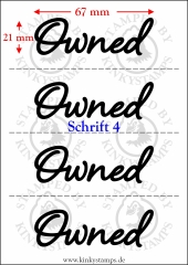 Temporäres Klebetattoo – „Owned“