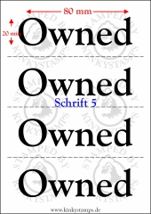 Temporäres Klebetattoo – „Owned“