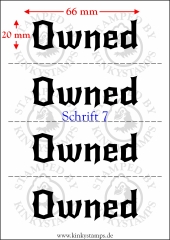 Temporäres Klebetattoo – „Owned“
