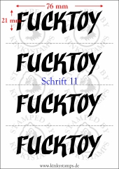 Temporäres Klebetattoo – „Fucktoy“
