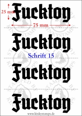 Temporäres Klebetattoo – „Fucktoy“