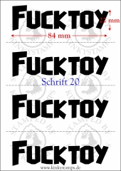 Temporäres Klebetattoo – „Fucktoy“