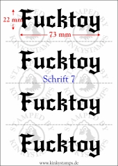 Temporäres Klebetattoo – „Fucktoy“