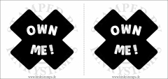 Temporäres Brustwarzen-Tattoo – Own me !
