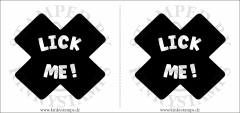 Temporäres Brustwarzen-Tattoo – Lick me !