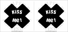Temporäres Brustwarzen-Tattoo – Kiss me !