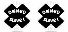 Temporäres Brustwarzen-Tattoo – Owned Slave !