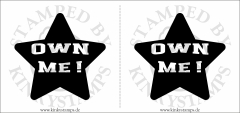 Temporäres Brustwarzen-Tattoo „Own me !“