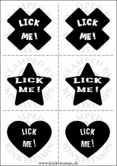 Temporäres Brustwarzen-Tattoo „Lick me !“