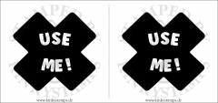 Temporäres Brustwarzen-Tattoo „Use me !“