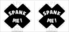 Temporäres Brustwarzen-Tattoo „Spank me !“