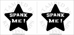 Temporäres Brustwarzen-Tattoo „Spank me !“