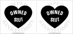 Temporäres Brustwarzen-Tattoo „Owned Slut“
