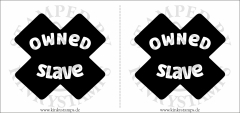 Temporäres Brustwarzen-Tattoo „Owned Slave“