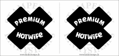 Temporäres Brustwarzen-Tattoo „Premium Hotwife“