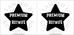 Temporäres Brustwarzen-Tattoo „Premium Hotwife“
