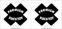 Temporäres Brustwarzen-Tattoo „Premium Fucktoy“