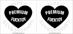 Temporäres Brustwarzen-Tattoo „Premium Fucktoy“