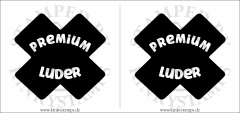 Temporäres Brustwarzen-Tattoo „Premium Luder“