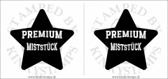 Temporäres Brustwarzen-Tattoo „Premium Miststück“