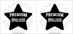 Temporäres Brustwarzen-Tattoo „Premium Spielzeug“