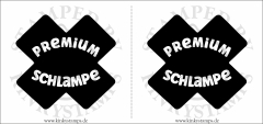 Temporäres Brustwarzen-Tattoo „Premium Schlampe“