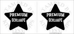 Temporäres Brustwarzen-Tattoo „Premium Schlampe“